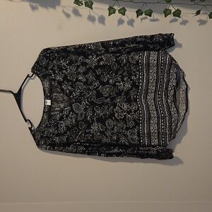 Old Navy Black & White Blouse